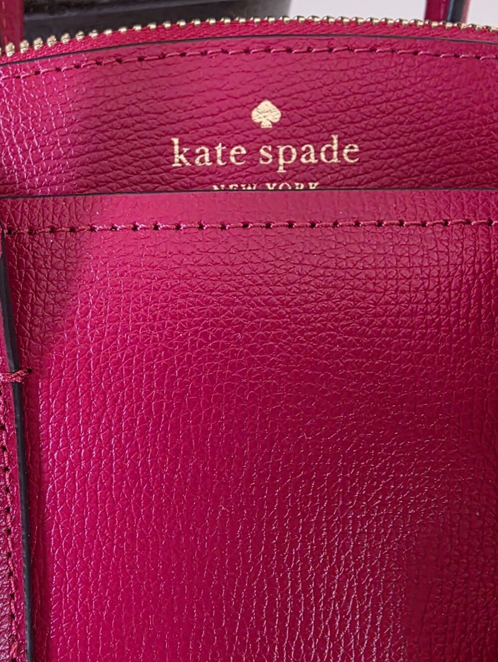 Kate Spade Margaux Mini Satchel Crossbody Hot Chili Red Textured Leather - Picture 10 of 14